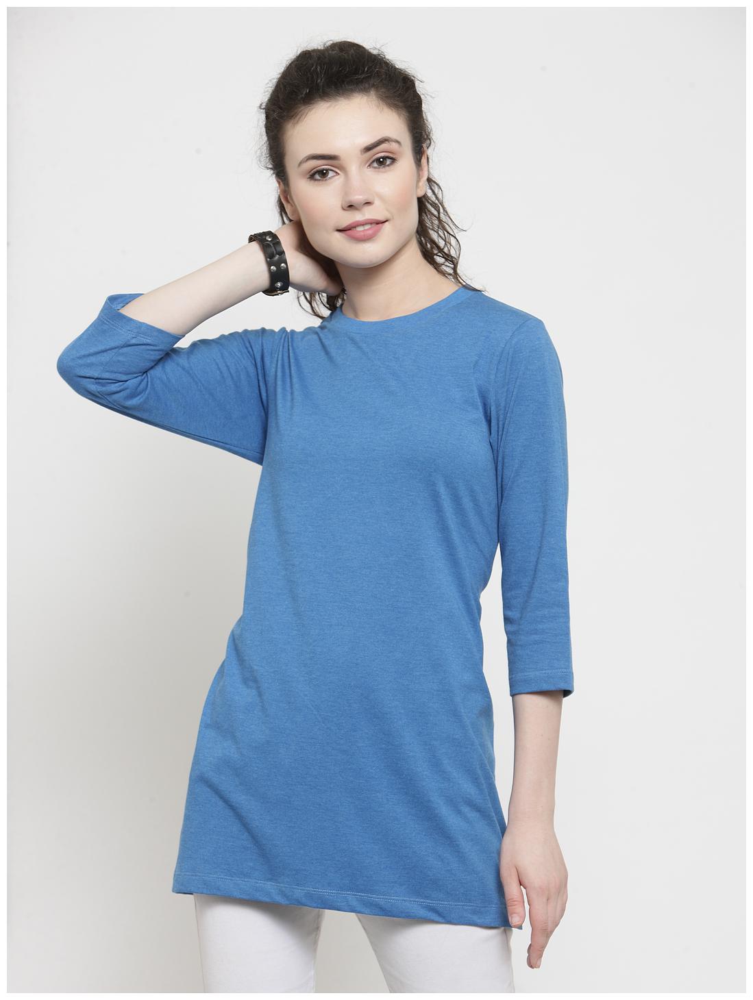 

Kalt Women Solid Regular tunic - Blue