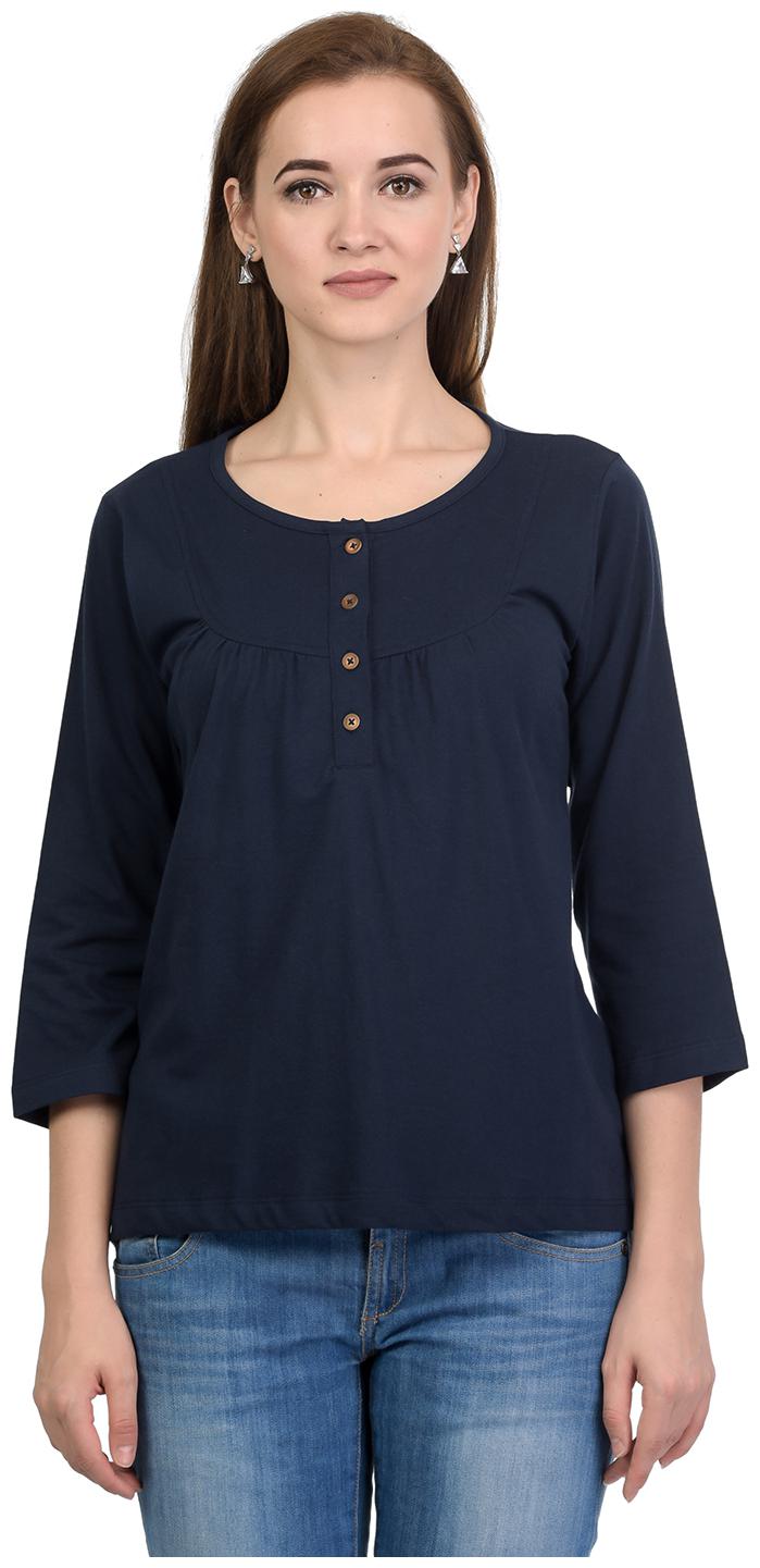 

Kalt Women Solid A-line top - Blue