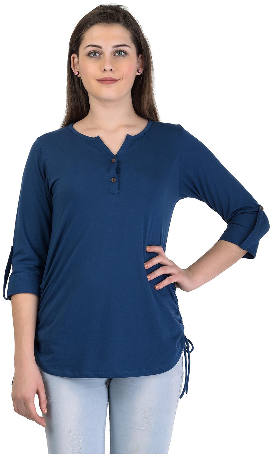 

Kalt Women Solid Regular tunic - Blue