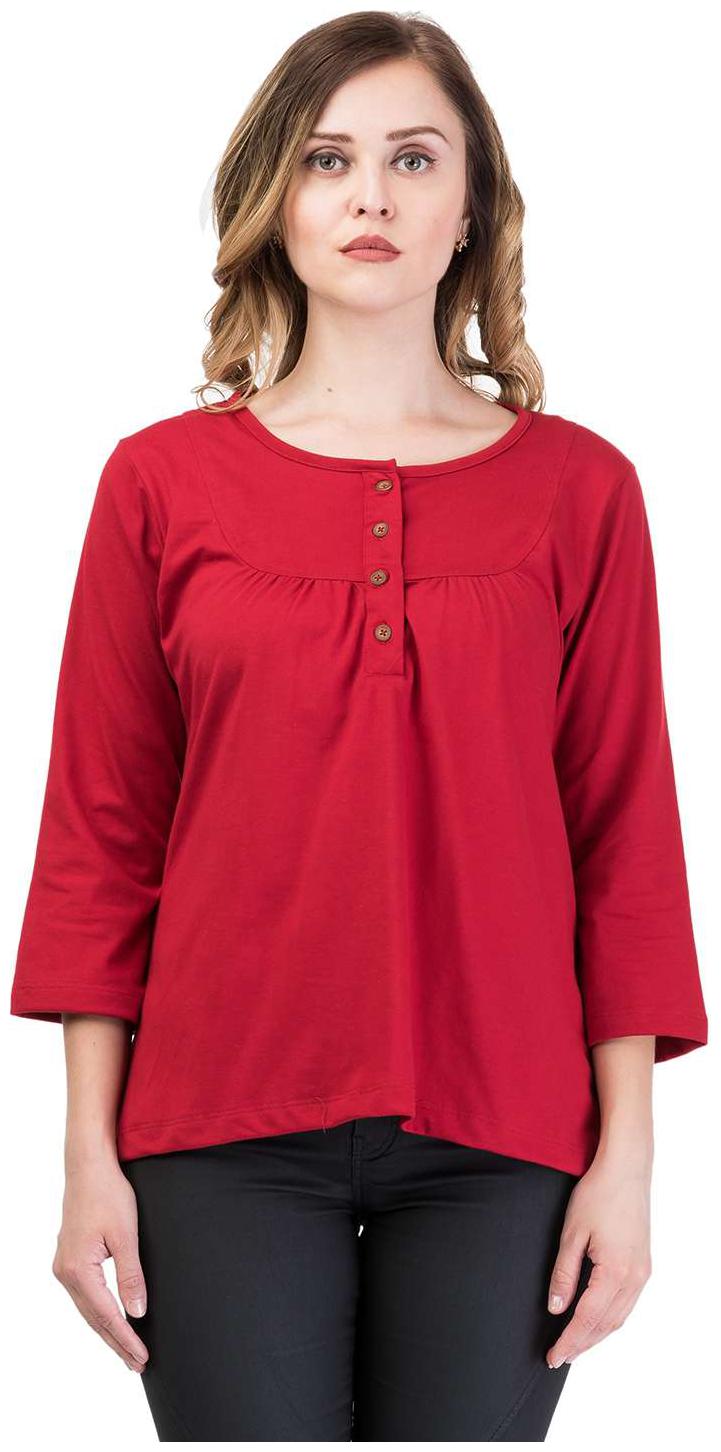 

Kalt Women Printed A-line top - Red