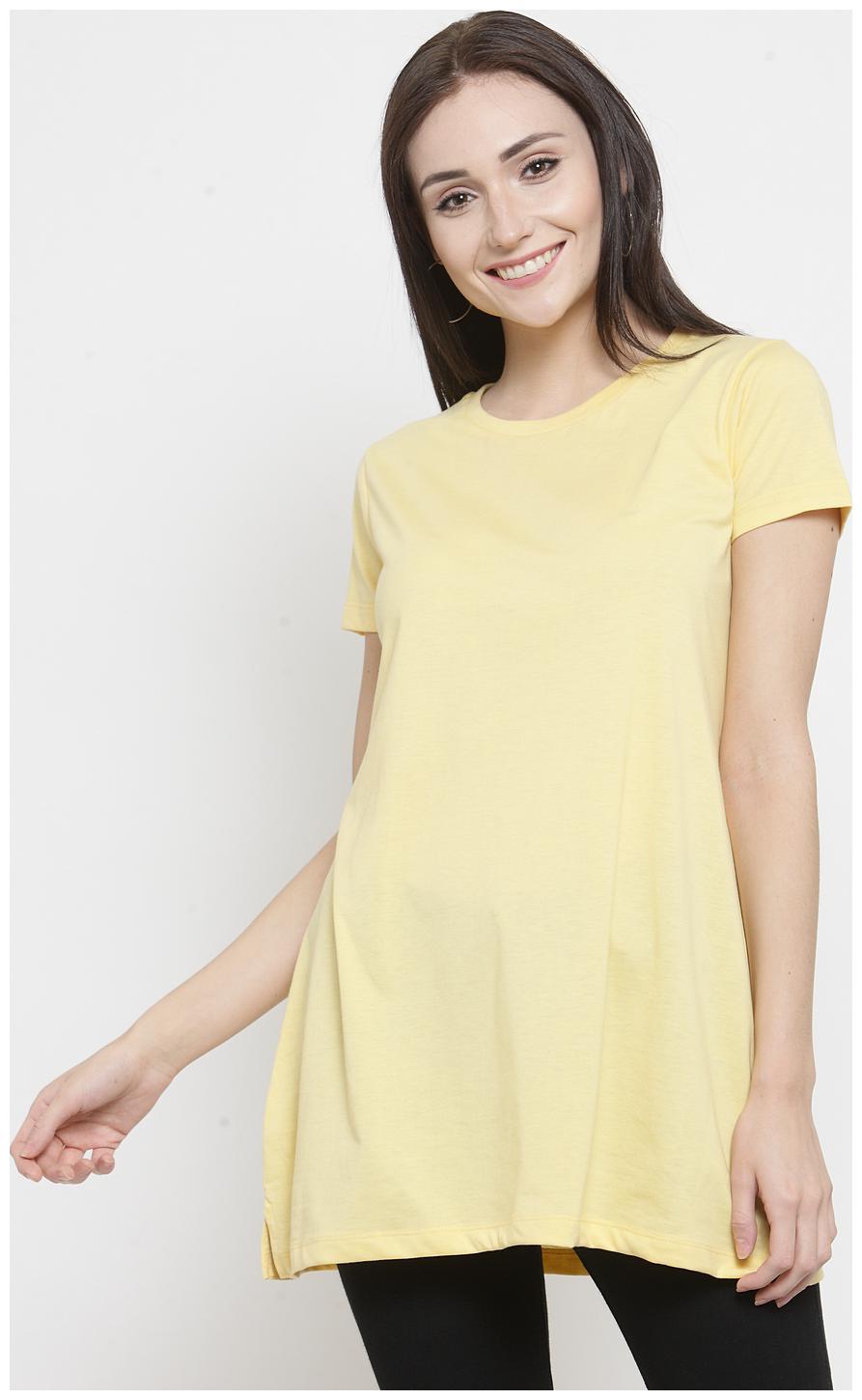 

Kalt Women Solid Regular tunic - Yellow