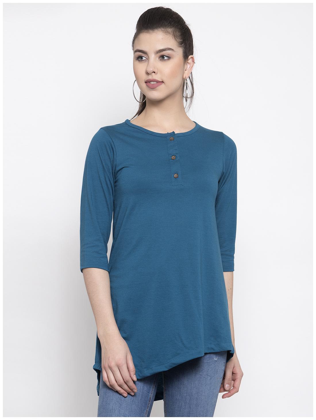 

Kalt Women Solid Regular top - Blue