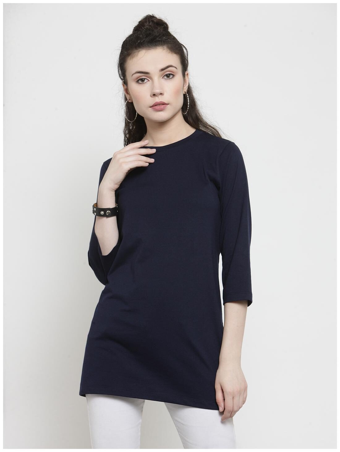 

Kalt Women Solid Regular tunic - Blue