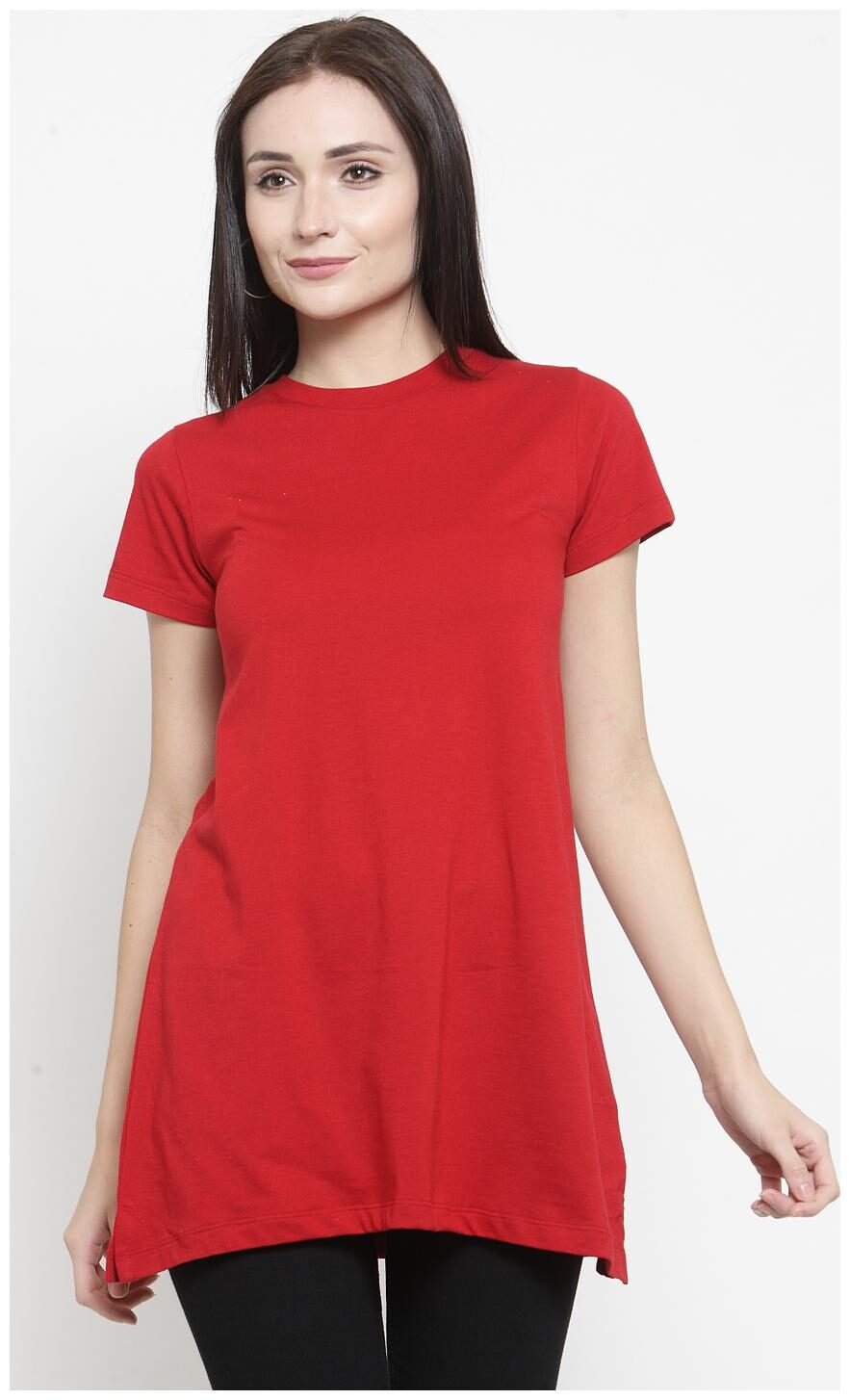 

Kalt Women Solid Regular tunic - Red