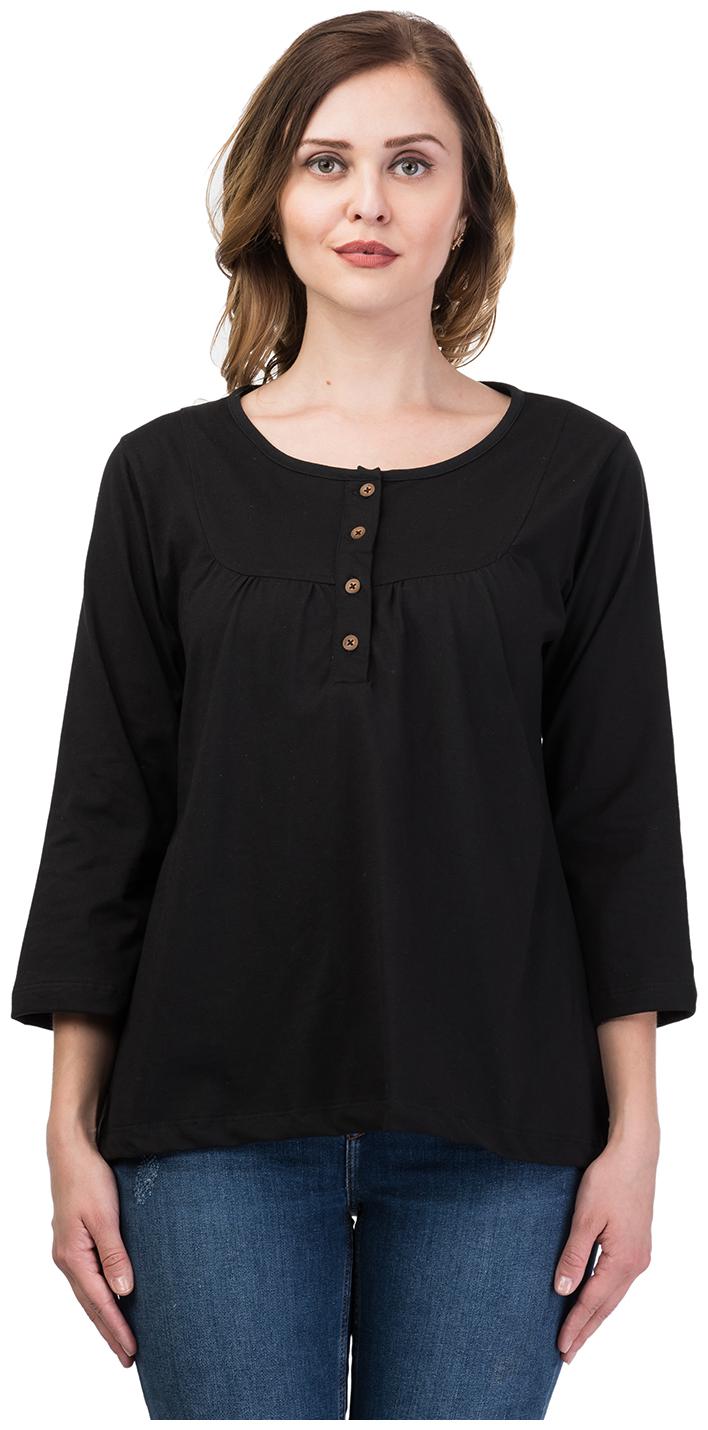 

Kalt Women Printed Regular top - Black