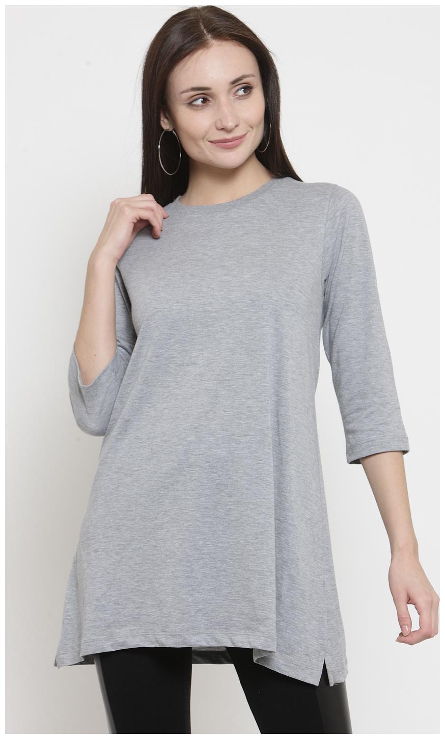 

Kalt Women Solid Regular tunic - Grey