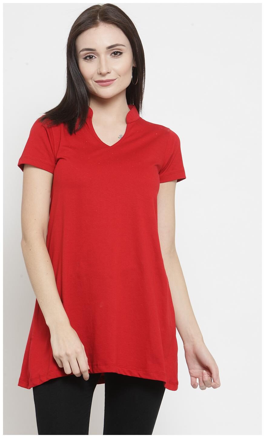 

Kalt Women Solid Regular tunic - Red