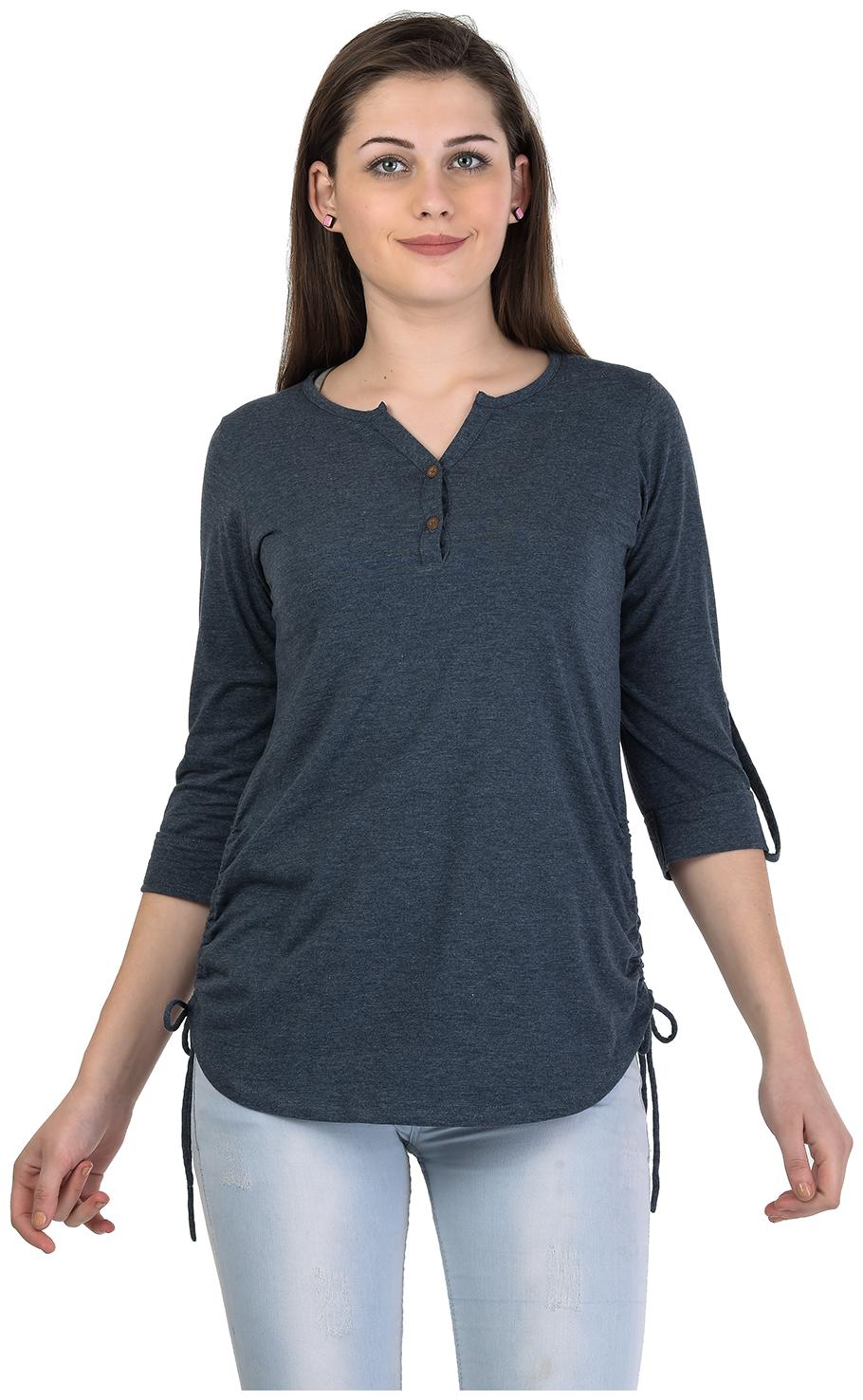 

Kalt Women Solid Regular tunic - Blue