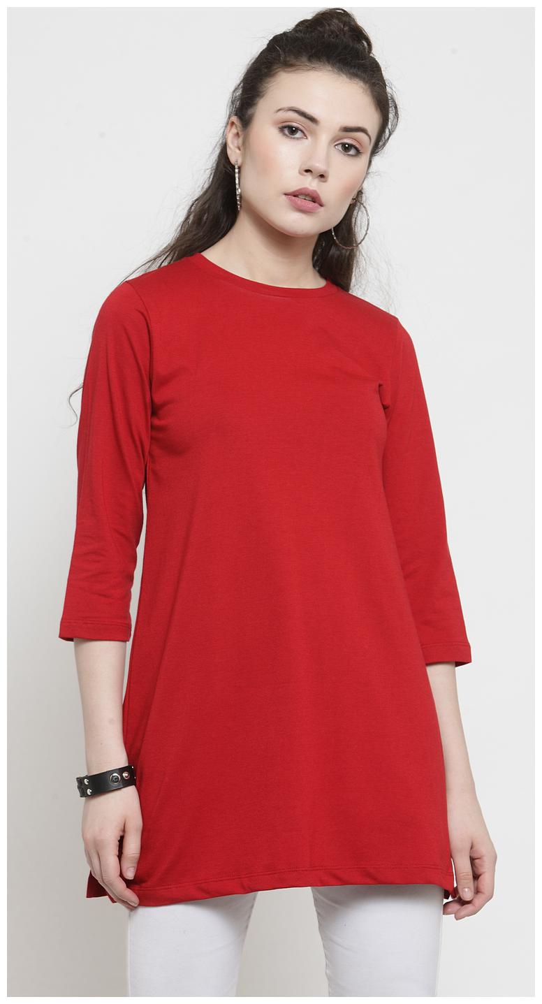 

Kalt Women Solid Regular tunic - Red