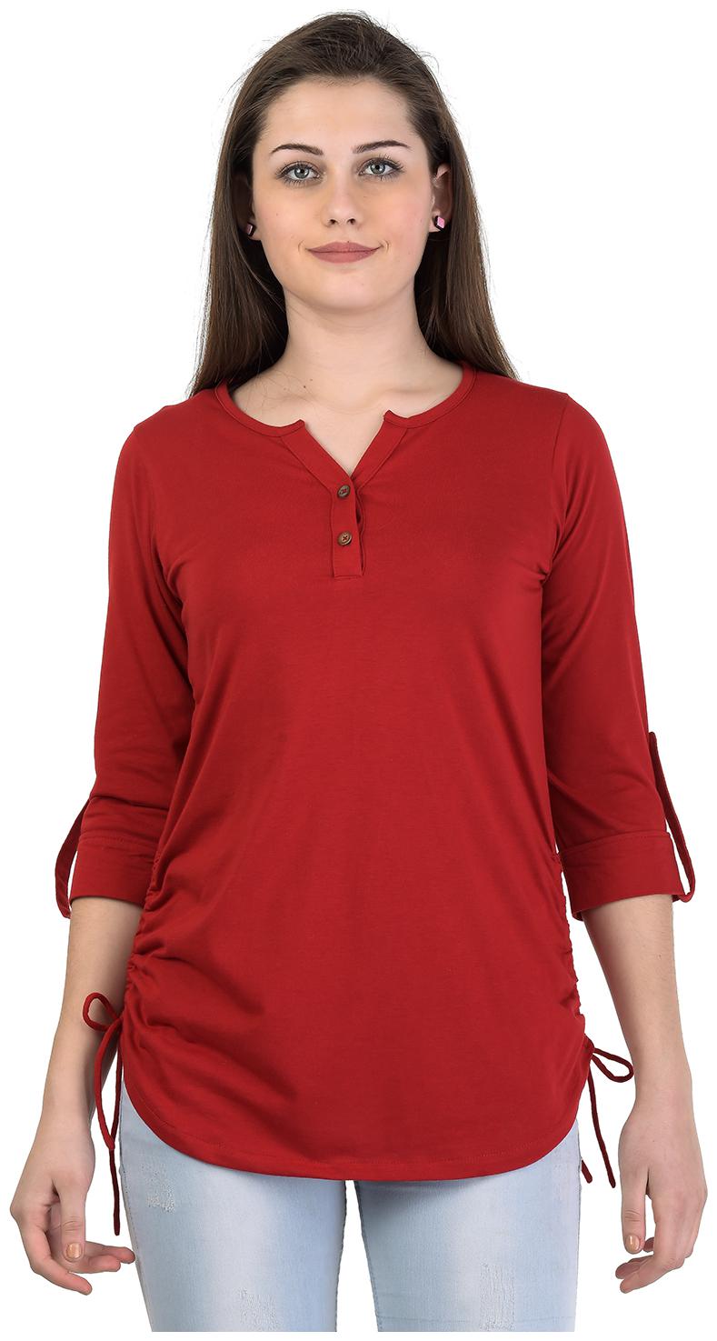 

Kalt Women Solid Regular tunic - Red