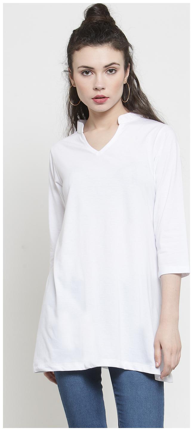 

Kalt Women Solid Regular tunic - White