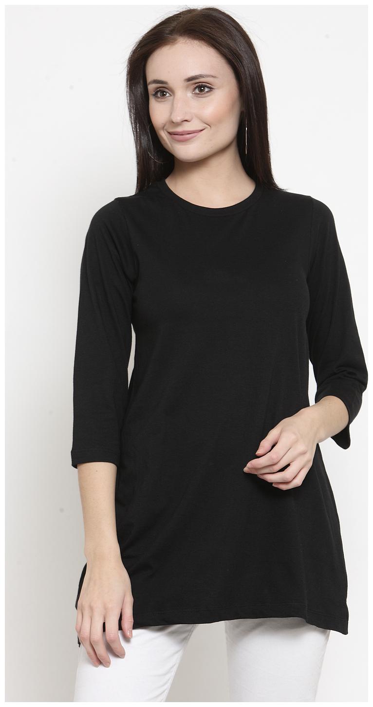 

Kalt Women Solid Regular tunic - Black