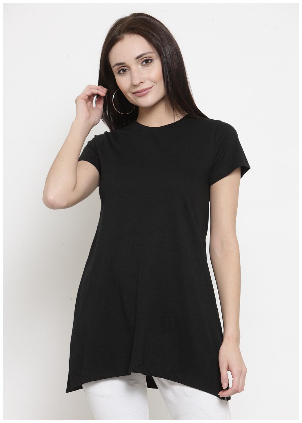 

Kalt Women Solid Regular tunic - Black