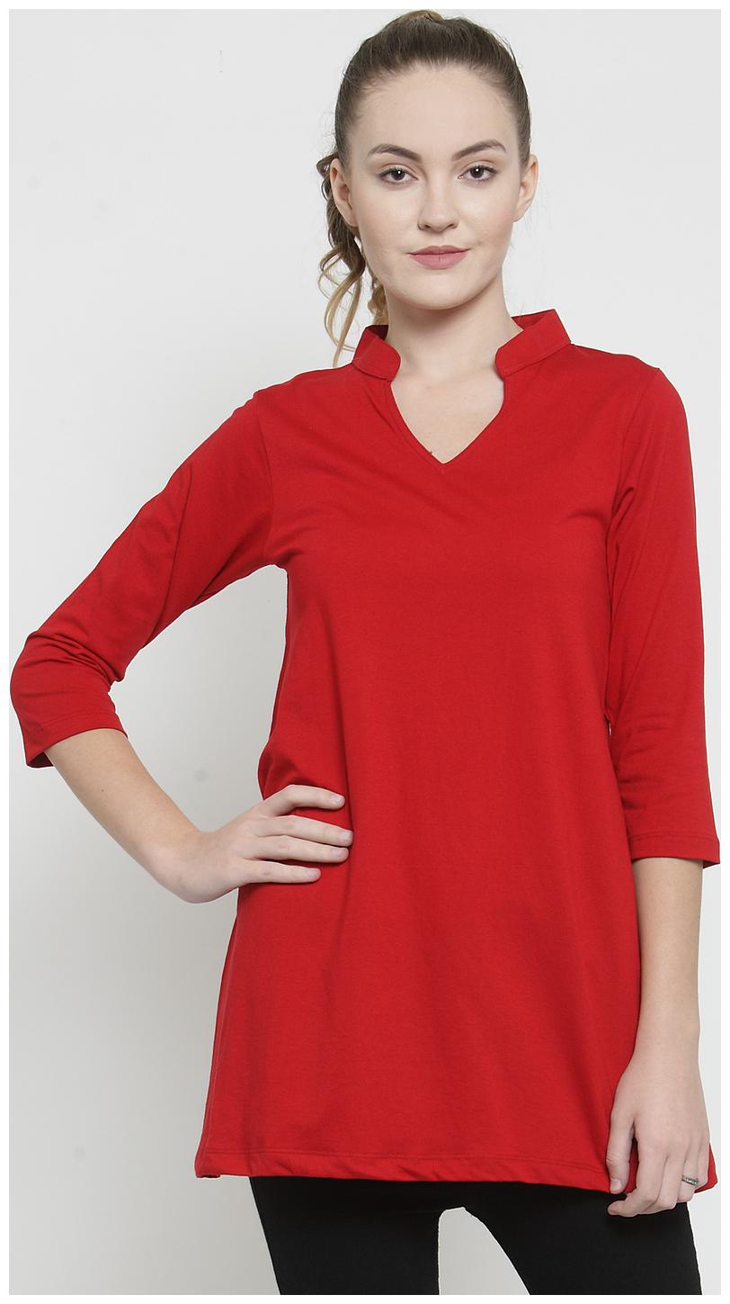 

Kalt Women Solid Regular tunic - Red