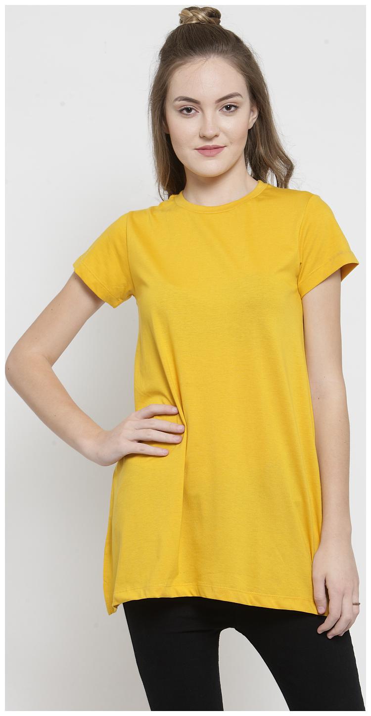 

Kalt Women Solid Regular tunic - Yellow