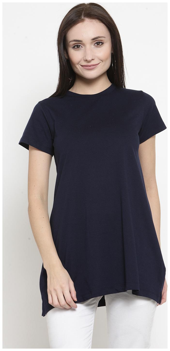 

Kalt Women Solid Regular tunic - Blue