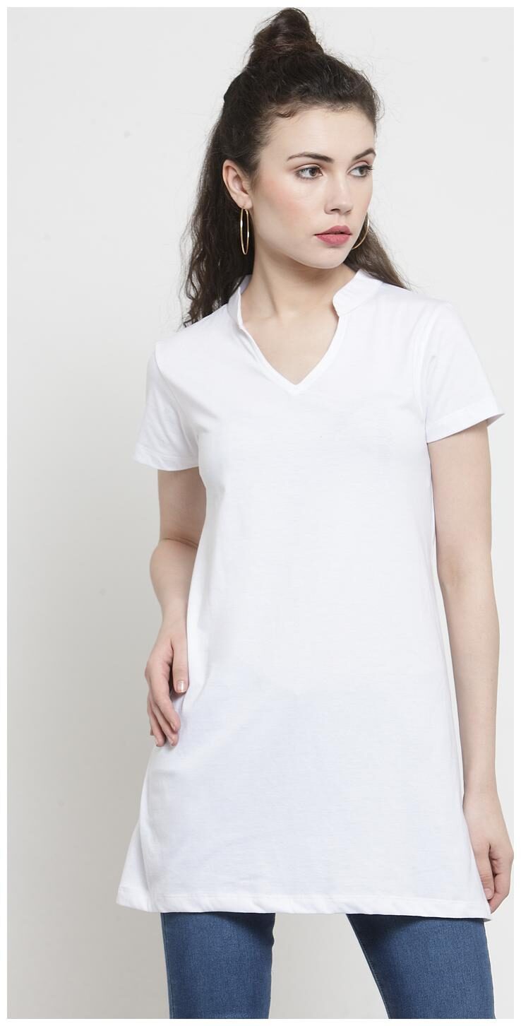 

Kalt Women Solid Regular tunic - White