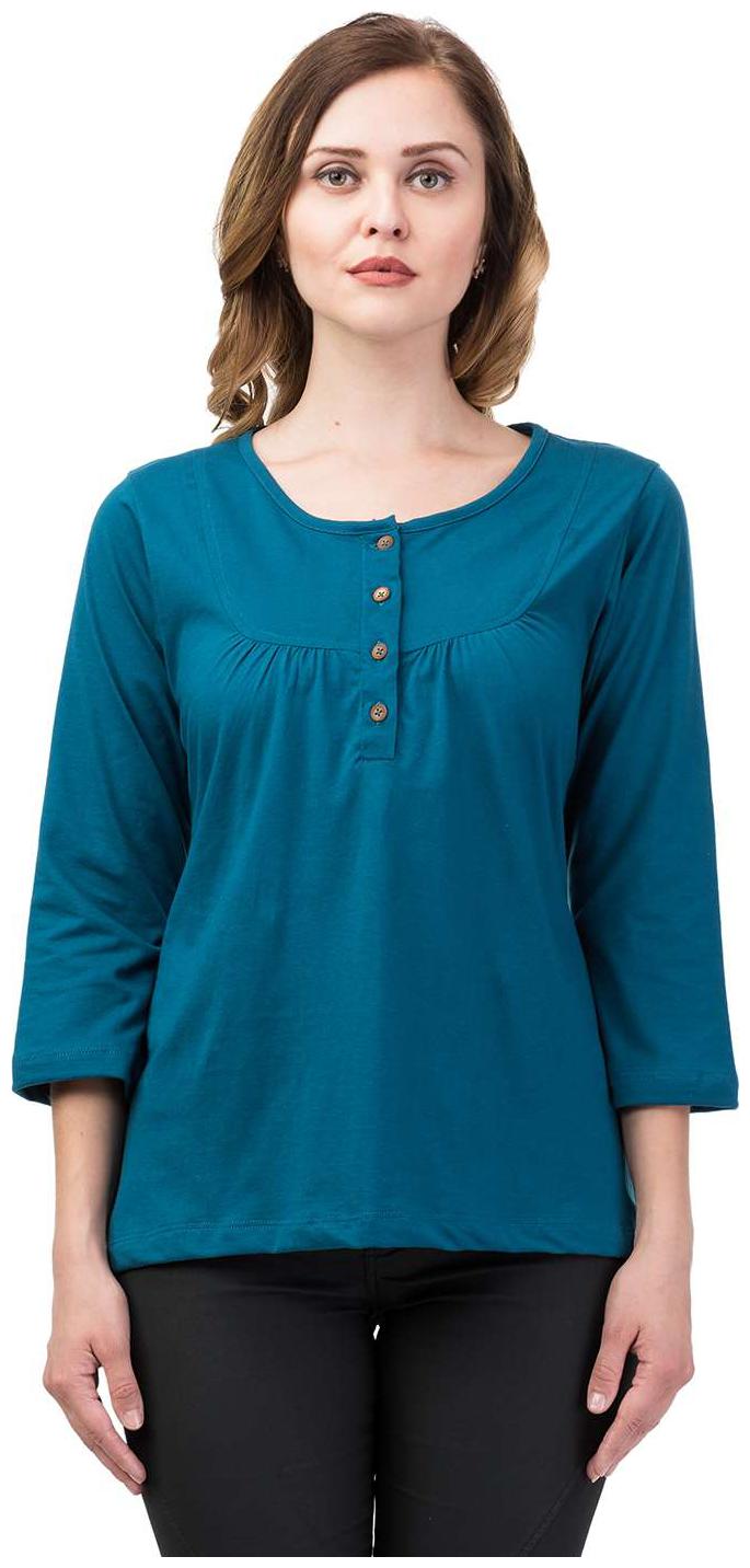 

Kalt Women Solid Regular top - Blue