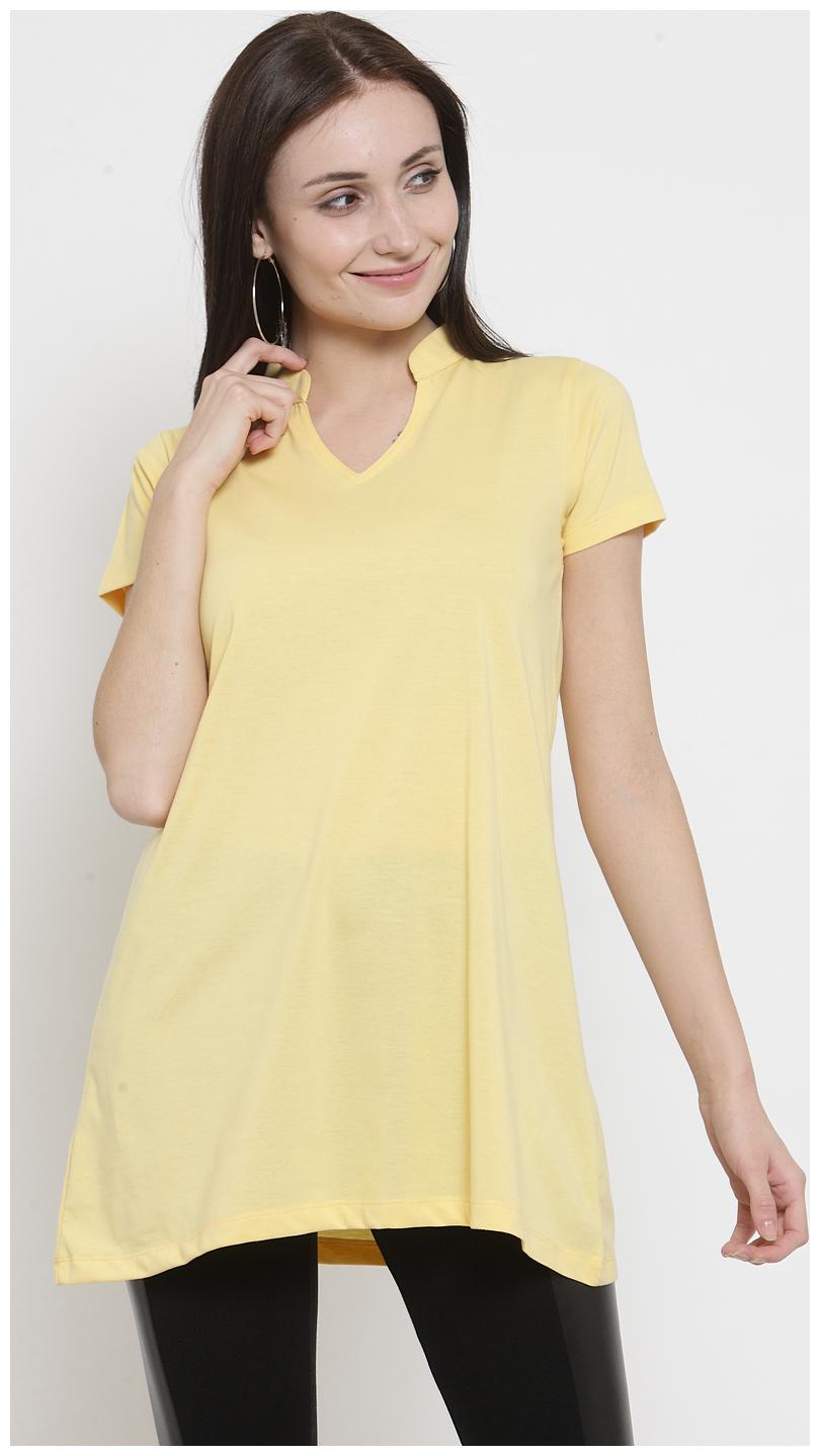 

Kalt Women Solid Regular tunic - Yellow