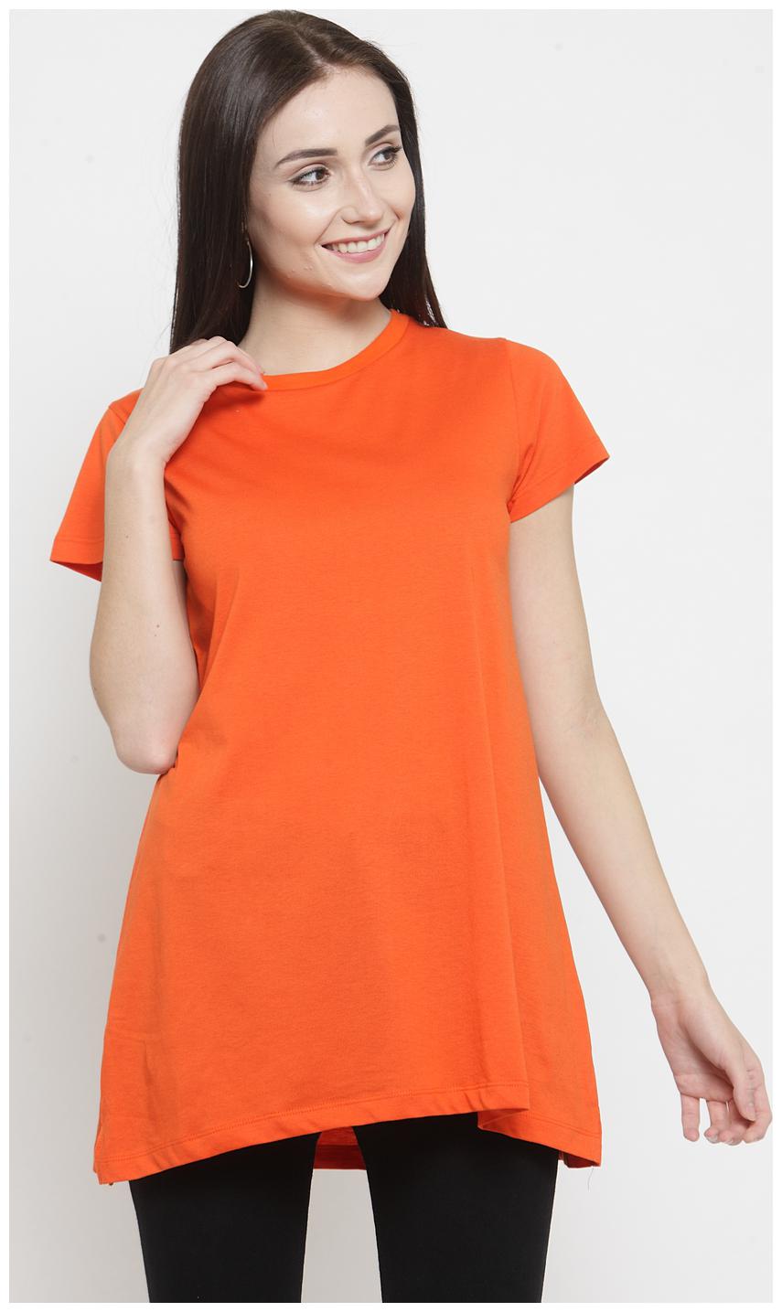 

Kalt Women Solid Regular tunic - Orange