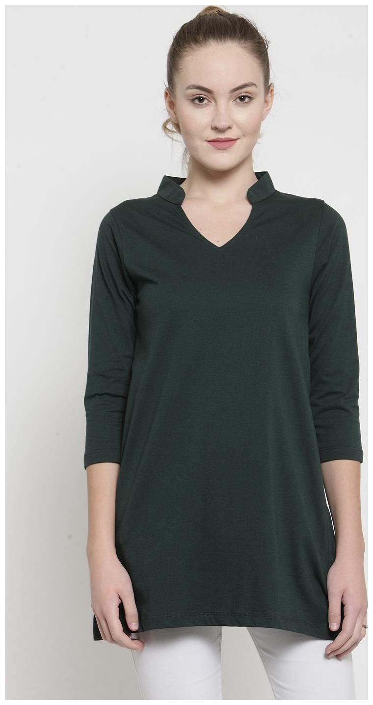 

Kalt Women Solid Regular tunic - Green