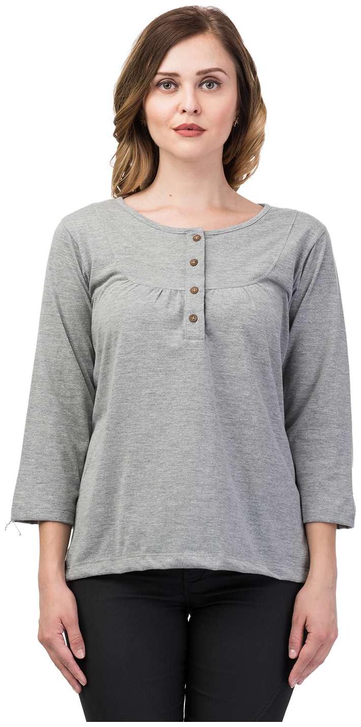 

Kalt Women Printed Regular top - Grey