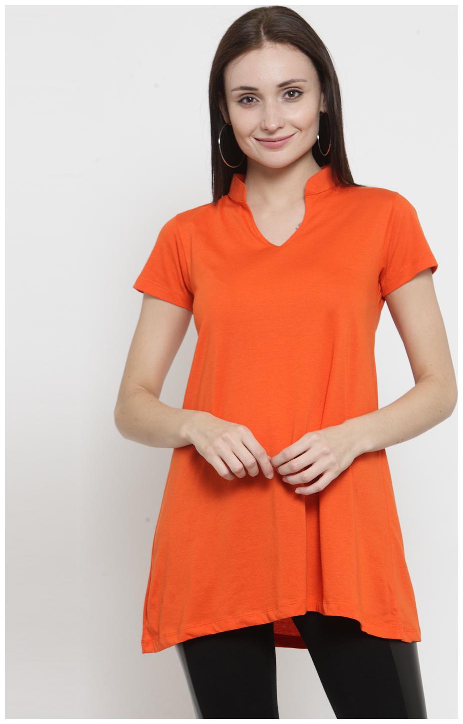 

Kalt Women Solid Regular tunic - Orange