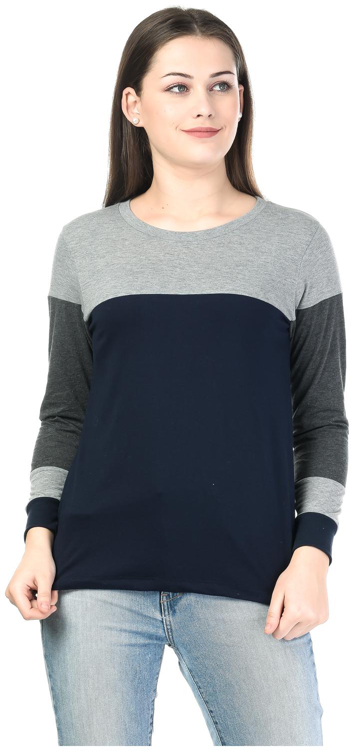 

Kalt Women s Round Neck Full Sleeves Cotton Blend Top T-Shirt