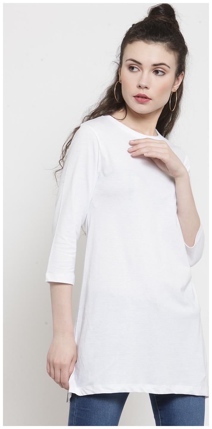 

Kalt Women Solid Regular tunic - White