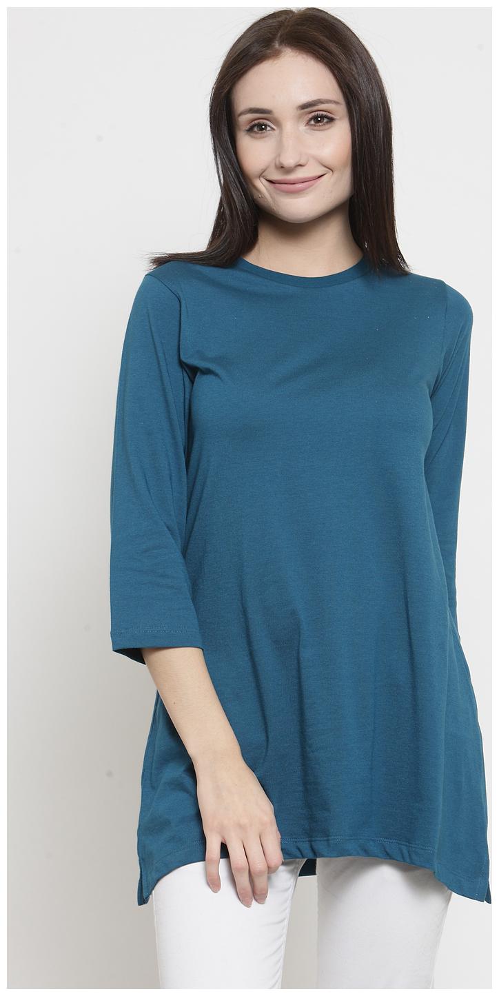 

Kalt Women Solid Regular tunic - Blue