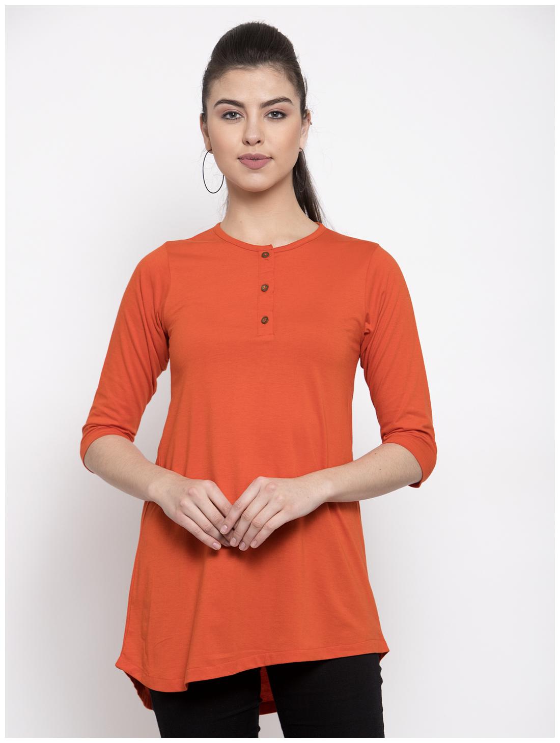 

Kalt Women Solid Regular top - Orange