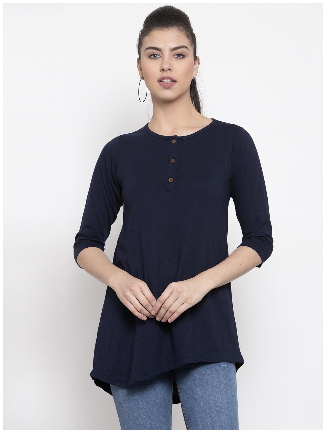 

Kalt Women Solid Regular top - Blue