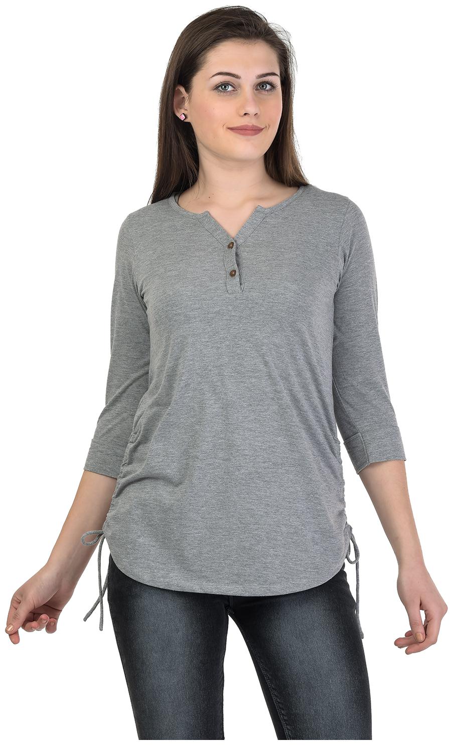 

Kalt Women Solid Regular tunic - Grey