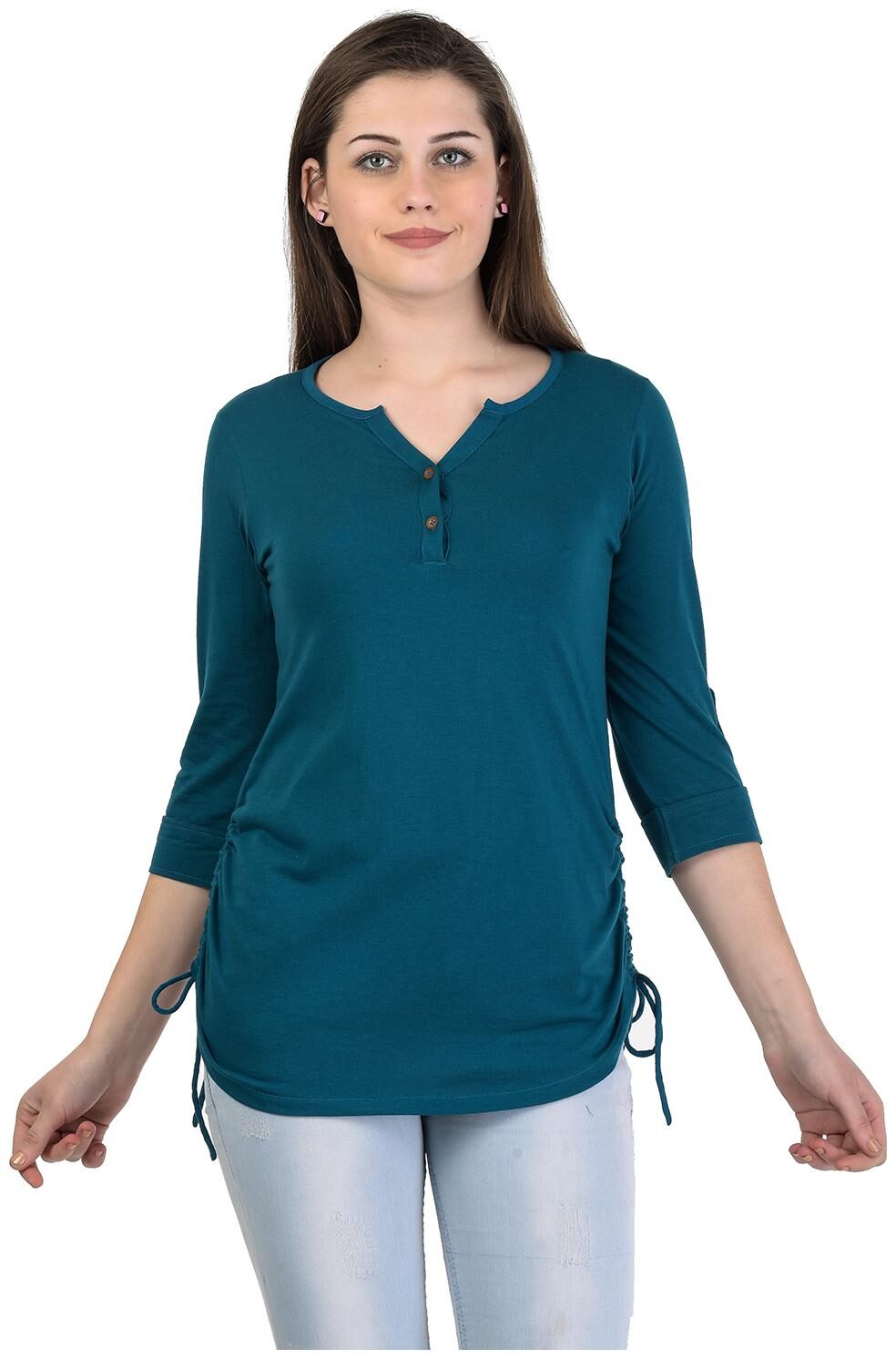 

Kalt Women Solid Regular tunic - Blue