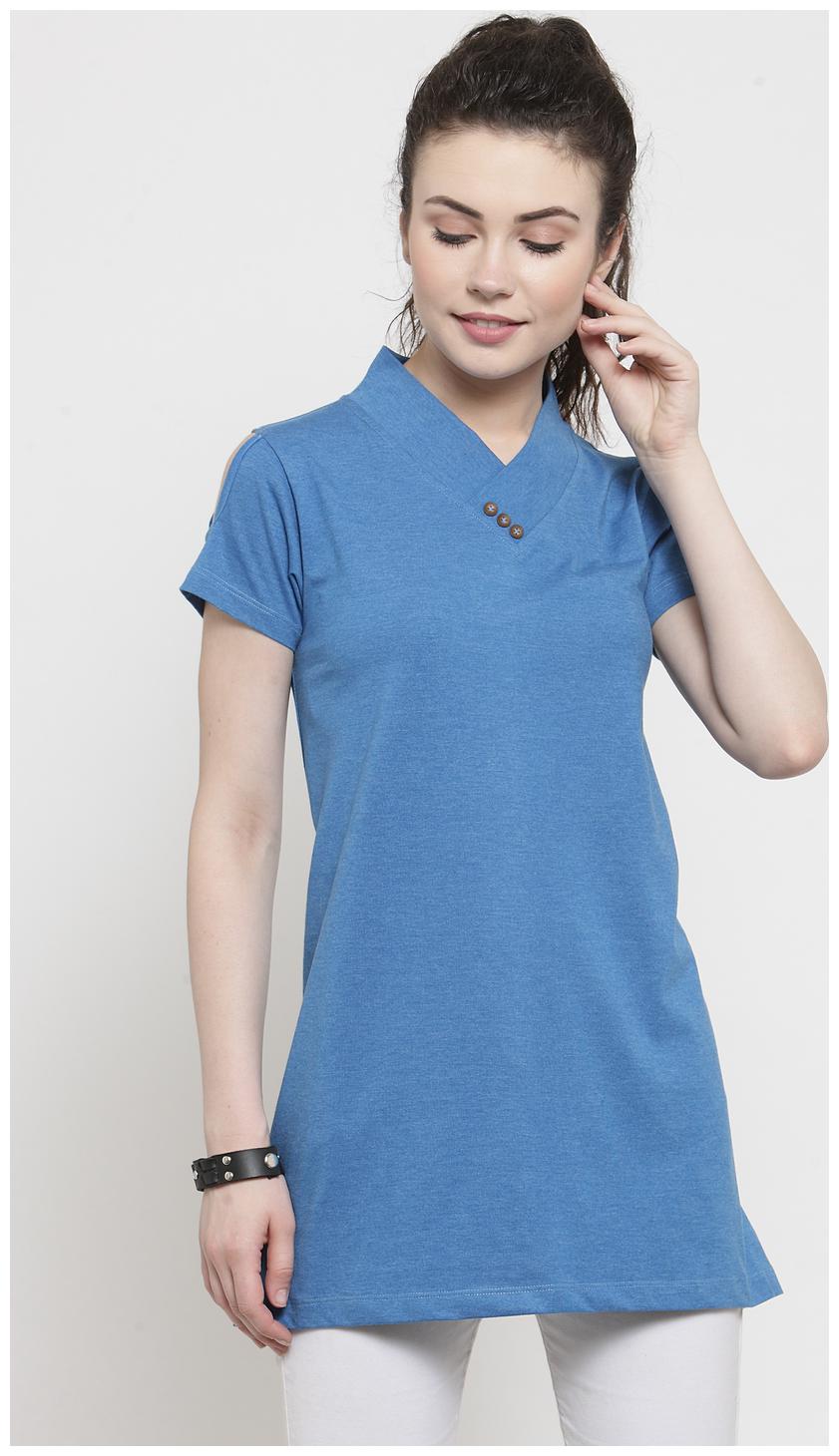 

Kalt Women Solid Regular tunic - Blue