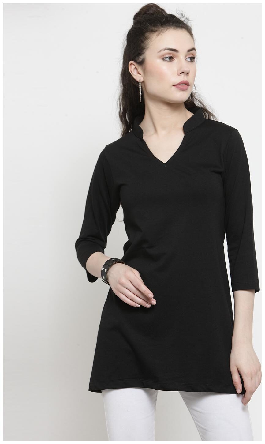 

Kalt Women Solid Regular tunic - Black