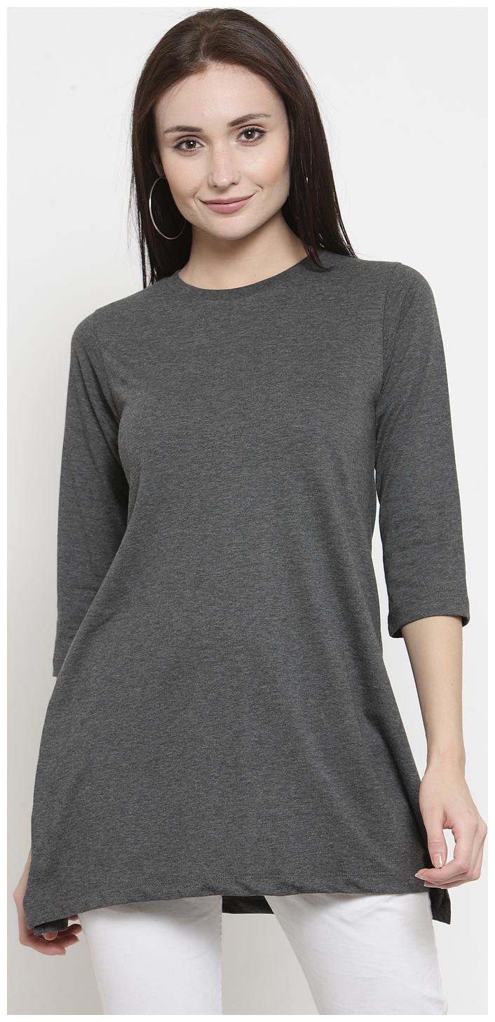 

Kalt Women Solid Regular tunic - Grey