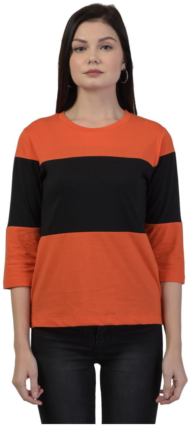 

Kalt Women Striped Regular top - Orange Black