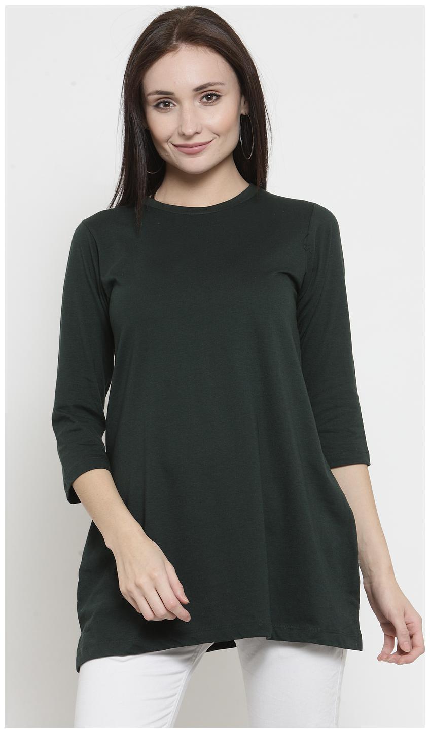 

Kalt Women Solid Regular tunic - Green
