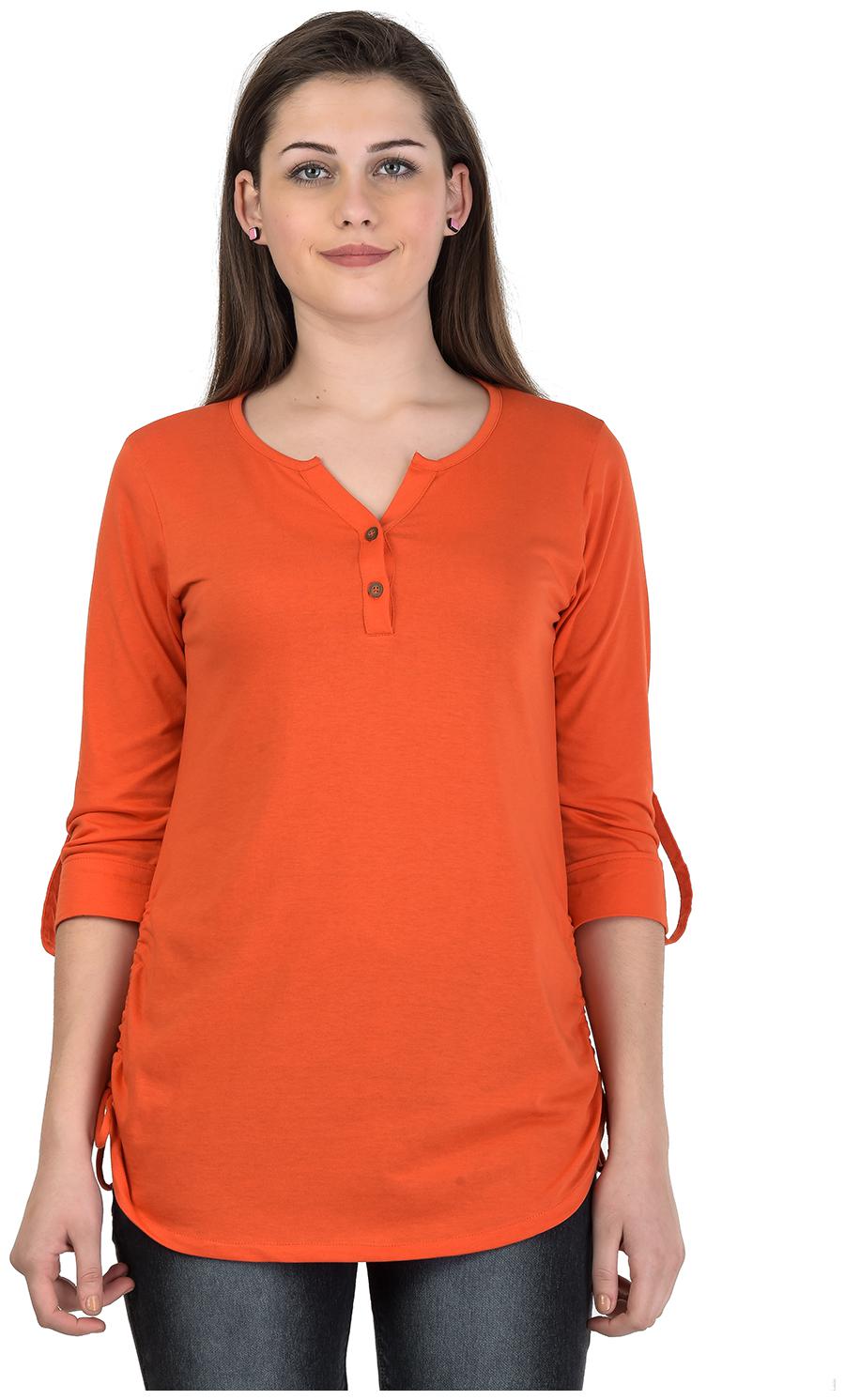 

Kalt Women Solid Regular tunic - Orange