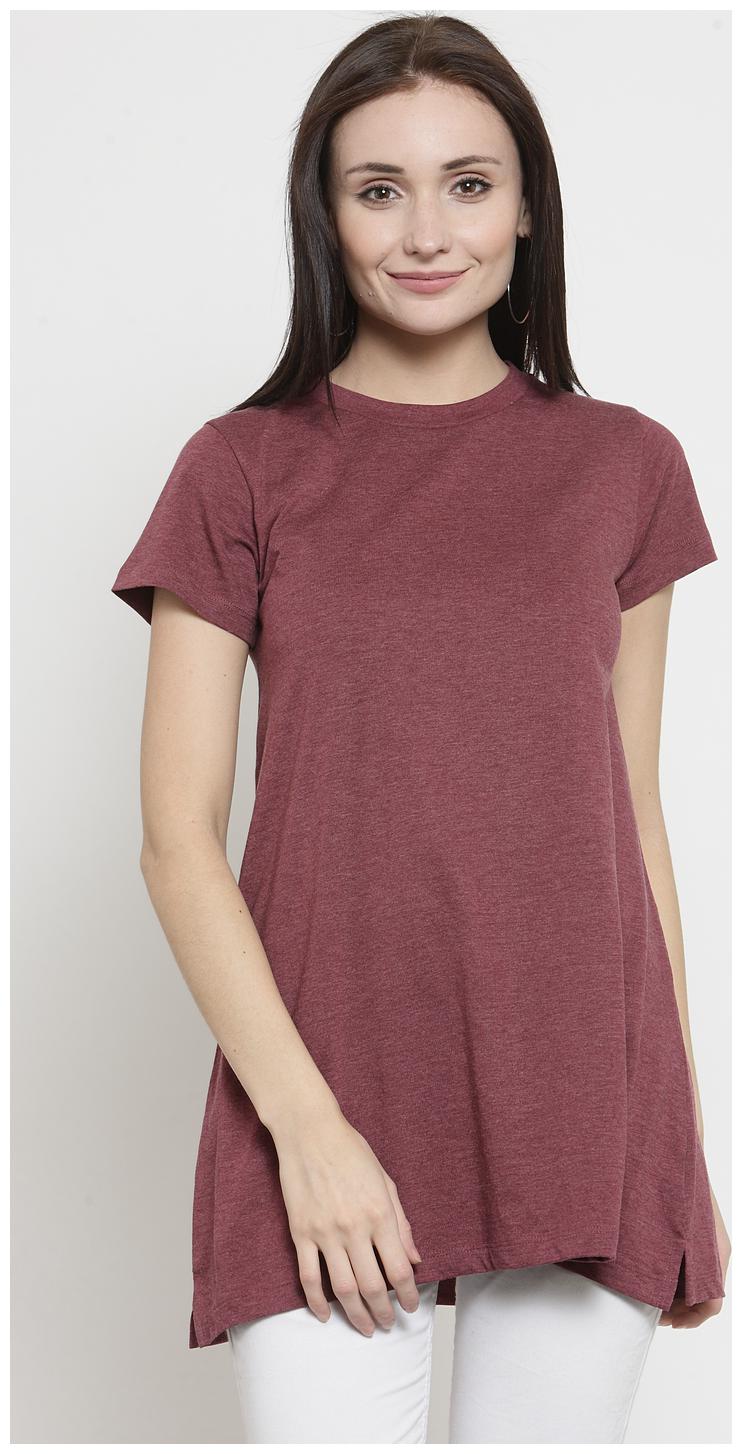 

Kalt Women Solid Regular tunic - Maroon