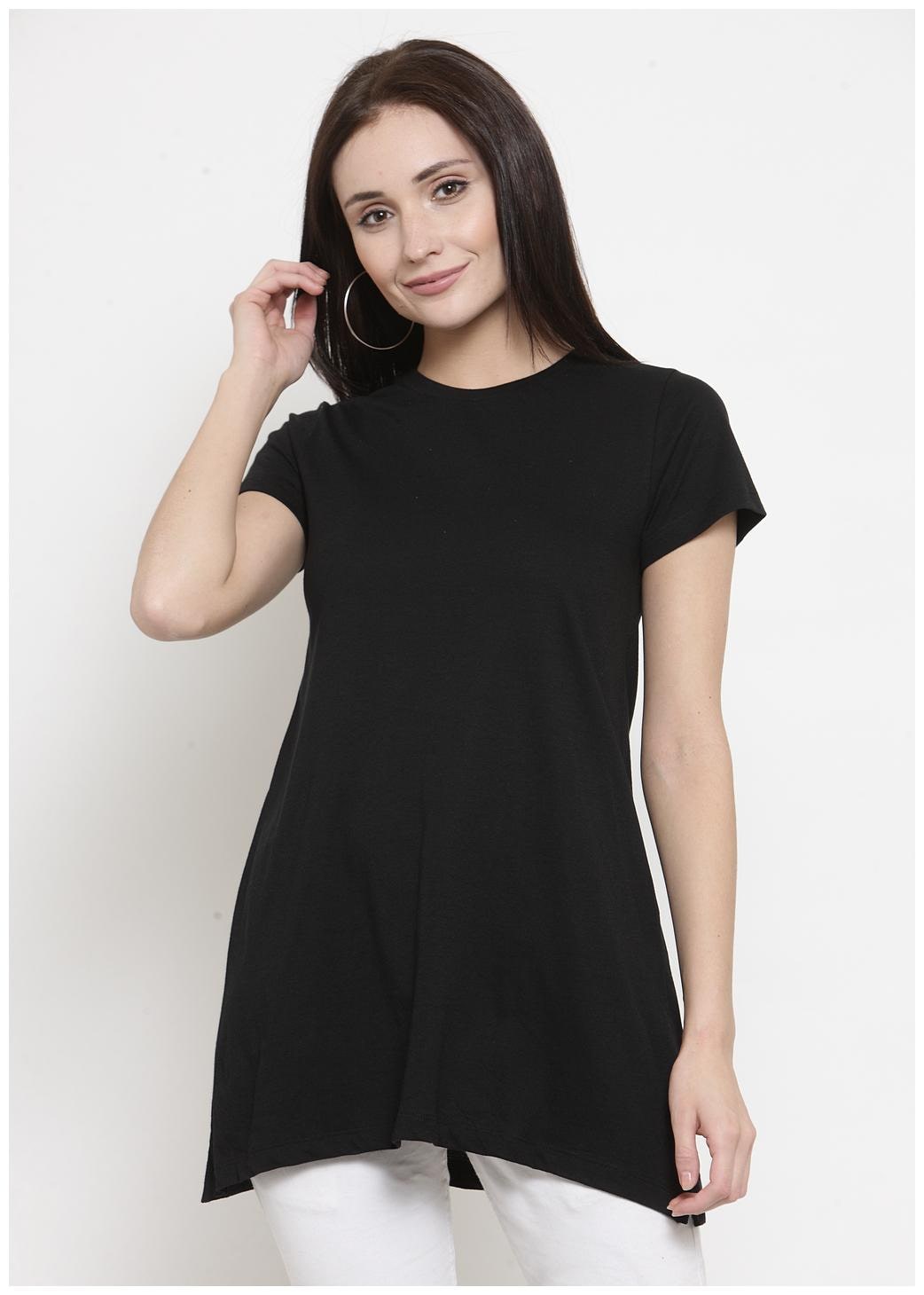 

Kalt Women Solid Regular tunic - Black