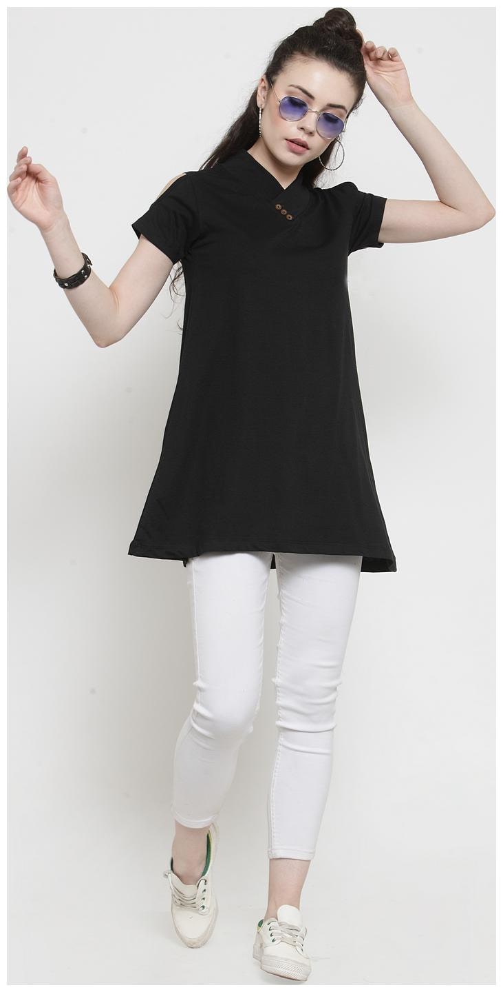 

Kalt Women Solid Regular tunic - Black