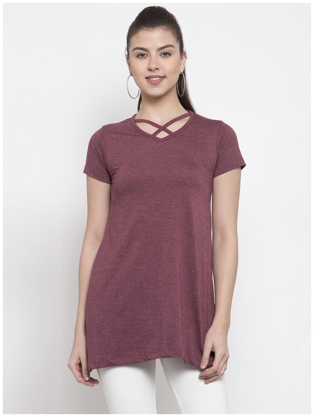 

Kalt Women Solid Shirt style - Maroon