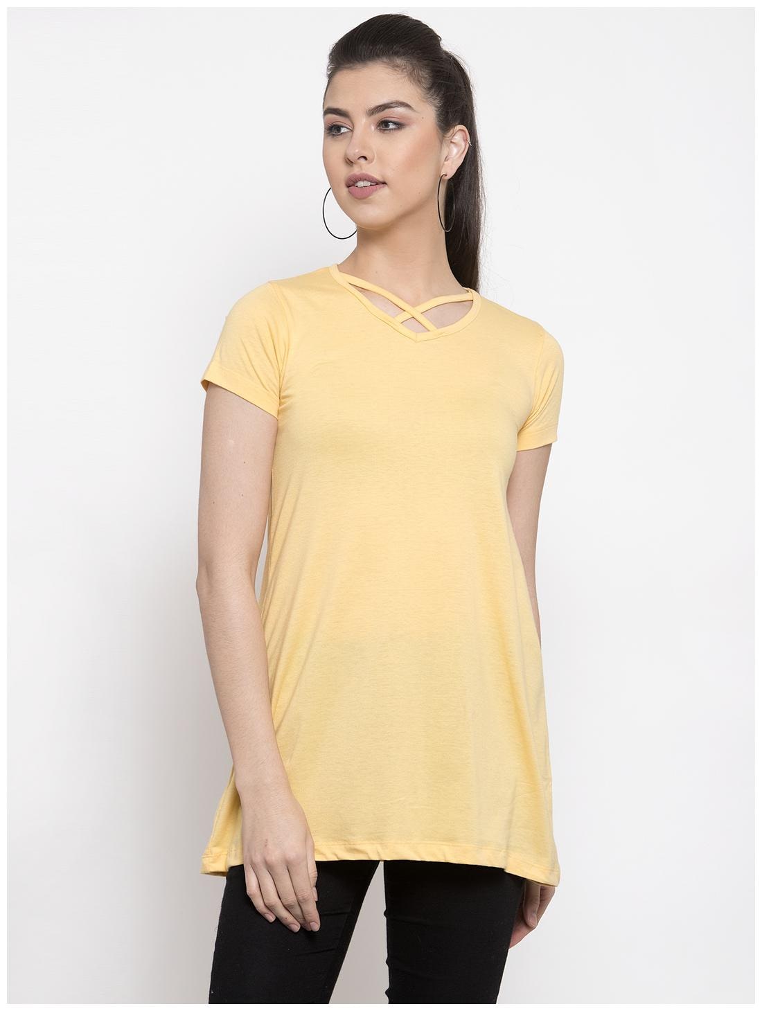 

Kalt Women Solid Regular top - Yellow