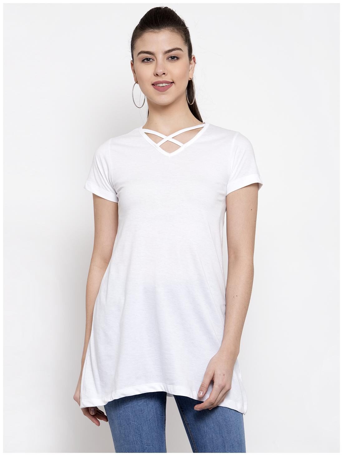 

Kalt Women Solid Regular top - White