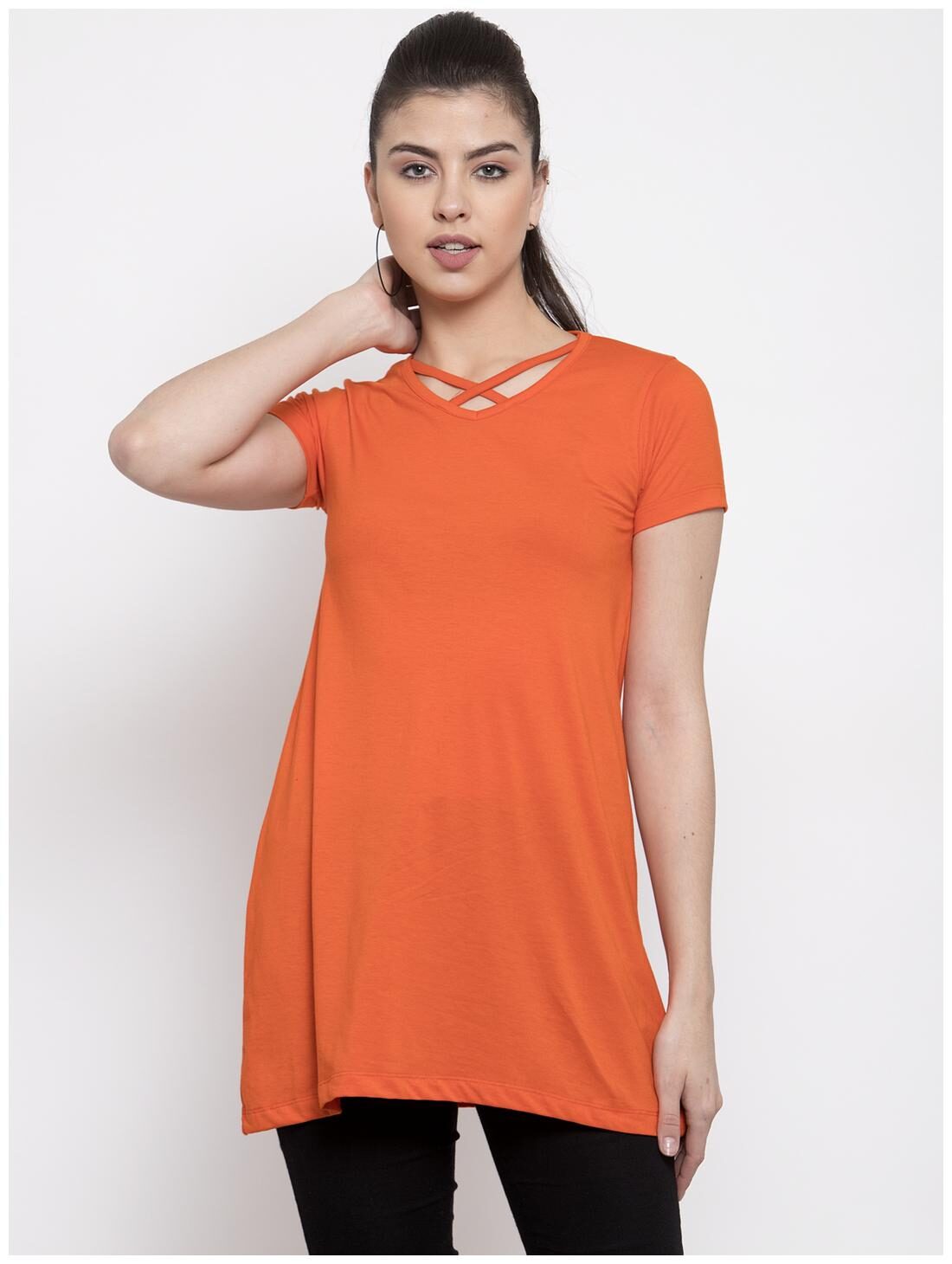 

Kalt Women Solid Shirt style - Orange