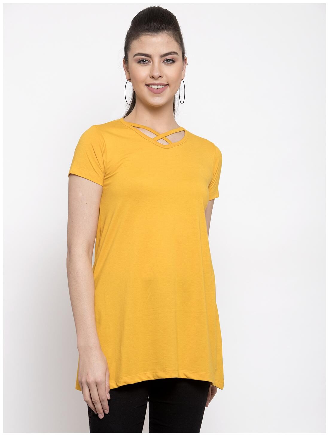 

Kalt Women Solid Fusion tunic - Yellow