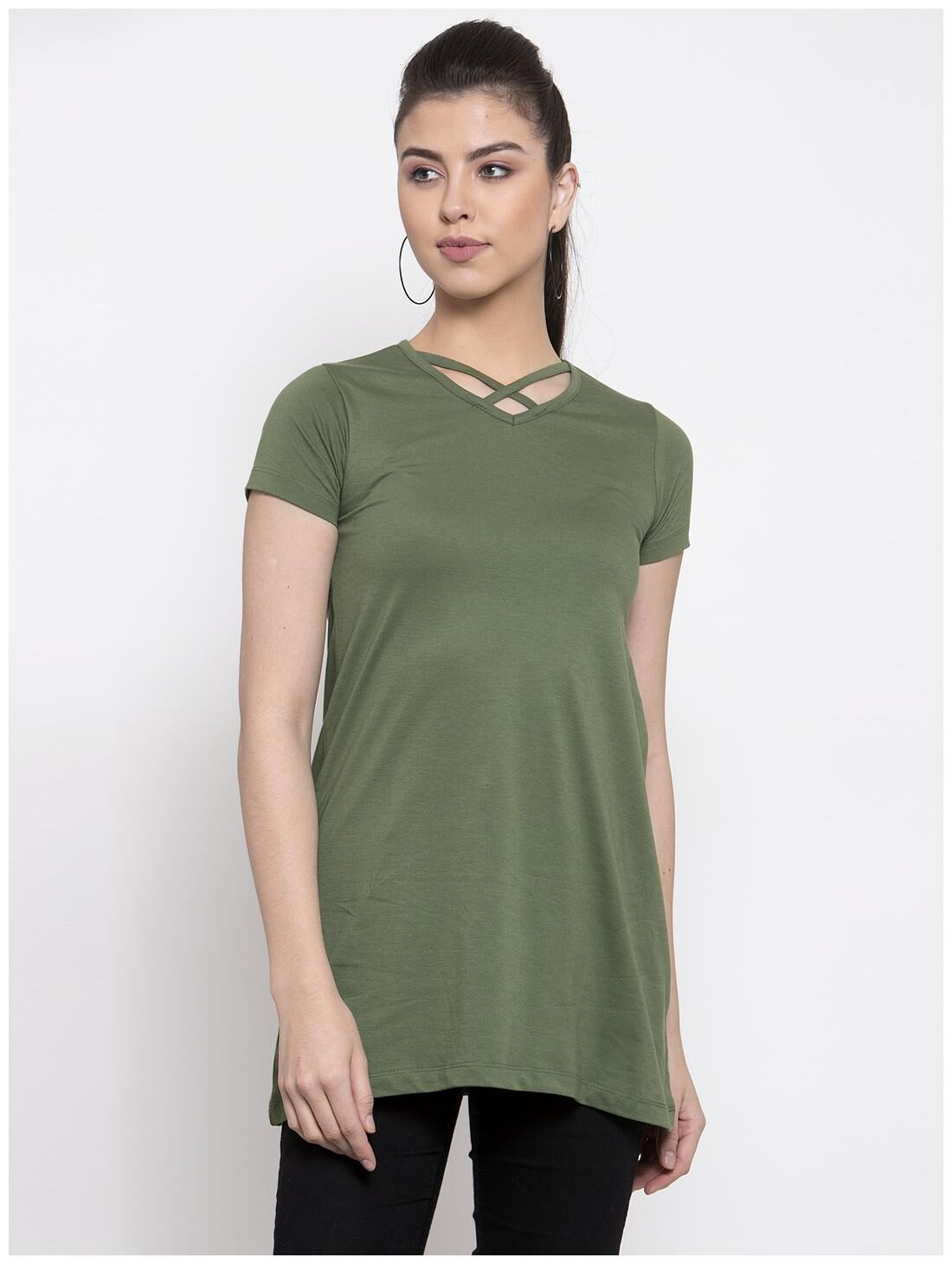 

Kalt Women Solid Regular top - Green