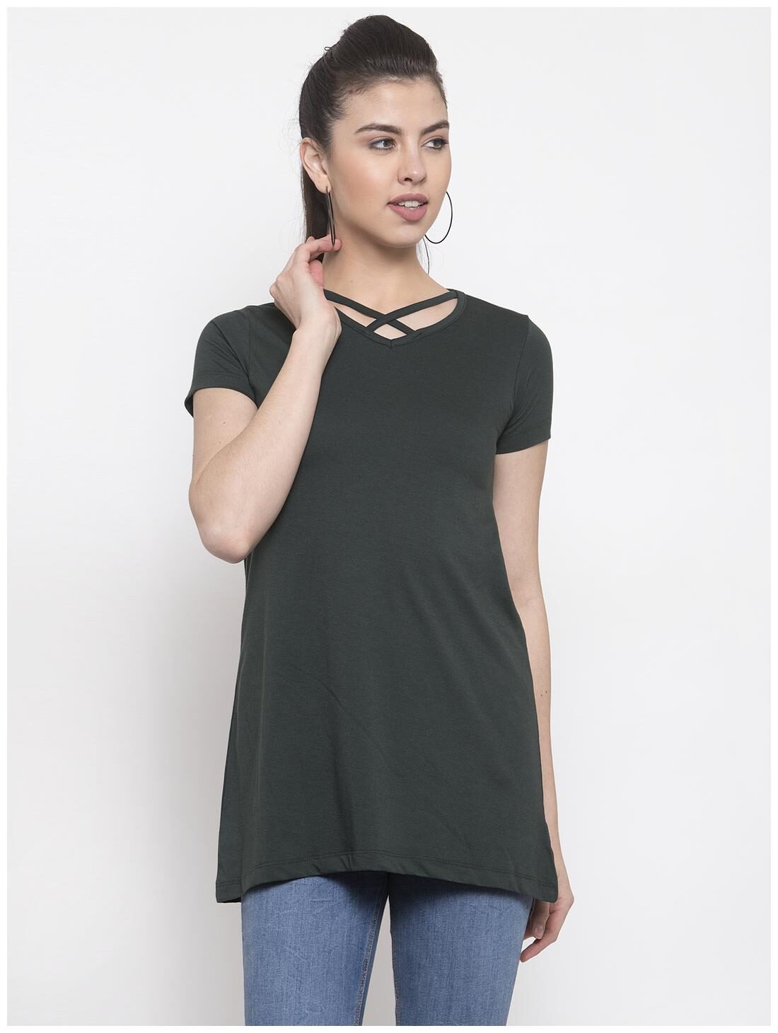 

Kalt Women Solid Regular top - Green